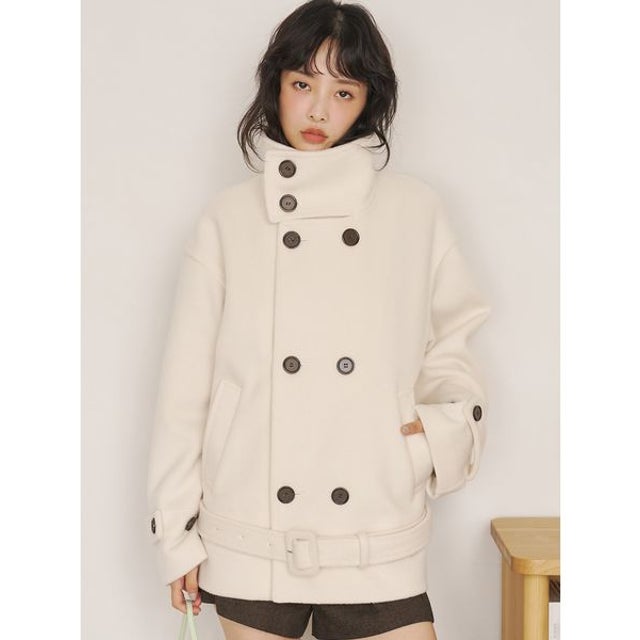 スタンドカラー2wayコート （IVR）