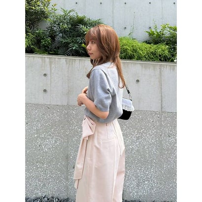[L.B CANDY STOCK] ビジューエンブロイダリーニットトップ （GRY）｜詳細画像