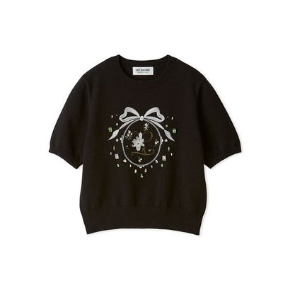 [L.B CANDY STOCK] ビジューエンブロイダリーニットトップ （GRY）｜詳細画像