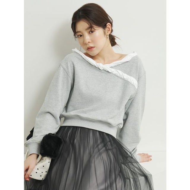 ツイストフリルスウェット （GRY）