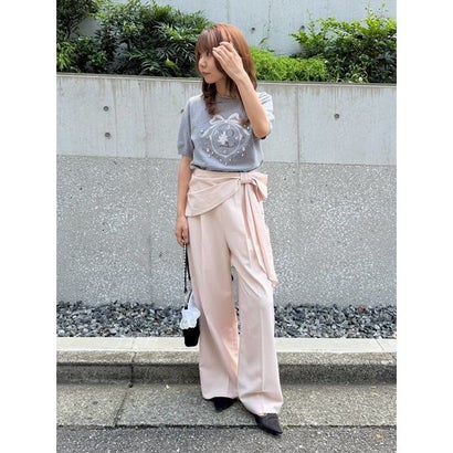 [L.B CANDY STOCK] ビジューエンブロイダリーニットトップ （GRY）｜詳細画像