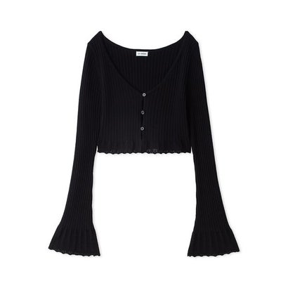 カーデセットプリントキャミワンピース （BLK）｜詳細画像