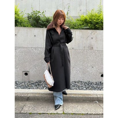 リリーブラウン LILY BROWN ファーカラーウールロングコート （MST）｜詳細画像
