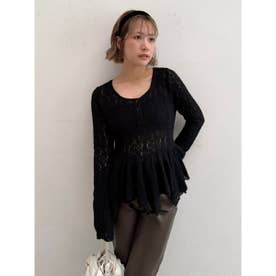 ペプラムカットトップス （BLK）