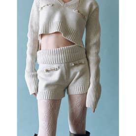 バルキーニットショートパンツ （LGRY）