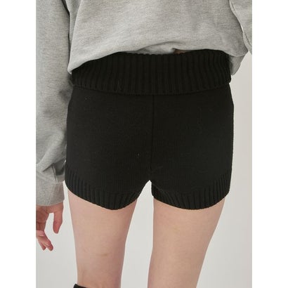 バルキーニットショートパンツ （BLK）｜詳細画像
