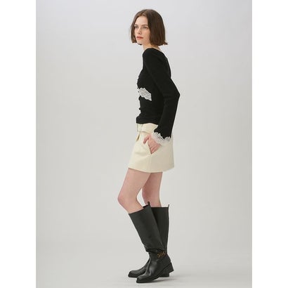 【限定カラー】レーストリムニットトップス （GRY）｜詳細画像