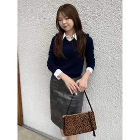 フリルシャツドッキングニット （NVY）