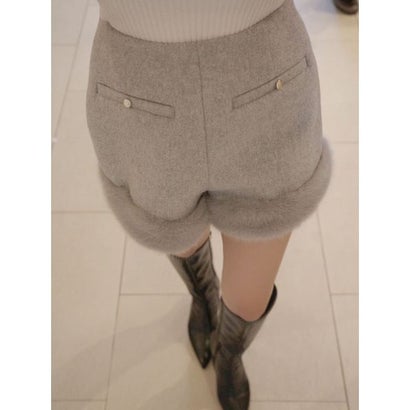 エコファーショートパンツ （GRY）｜詳細画像