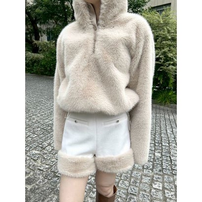 エコファーショートパンツ （BLK）｜詳細画像
