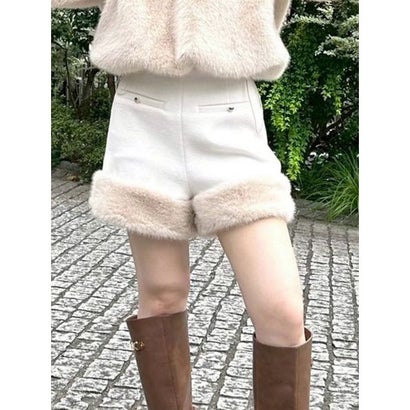 エコファーショートパンツ （WHT）｜詳細画像