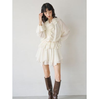 リリーブラウン LILY BROWN フロントフリルシフォンセットアップ （IVR）｜詳細画像