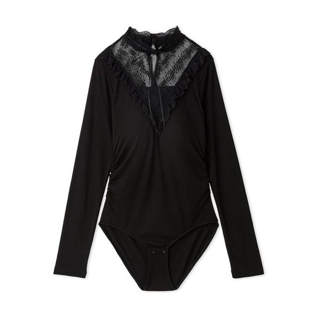 【Lingerie】メルティ―ヒートカップインボディスーツ （BLK）