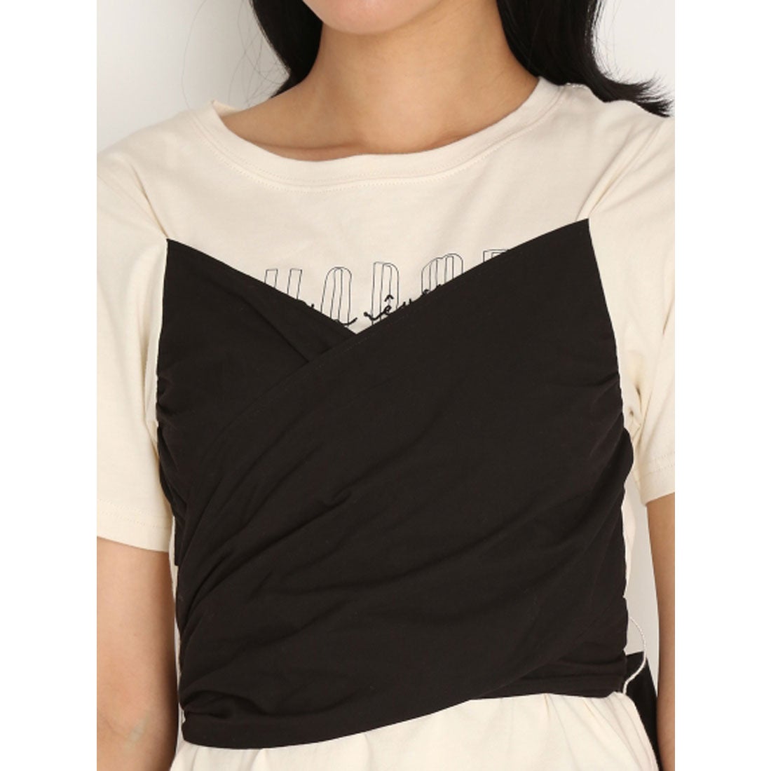 LILY BROWN リリーブラウン Lily Brown ビスチェドッキングロゴTシャツ 
