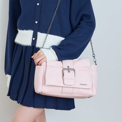 【LTXC】リボン風フラップショルダー （ピンク）｜詳細画像
