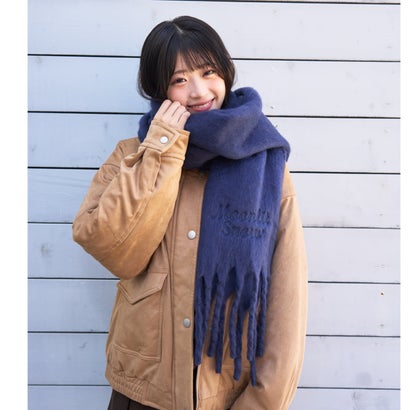 【LTXC】ロゴ刺繍ボリュームマフラー （アイボリー）｜詳細画像
