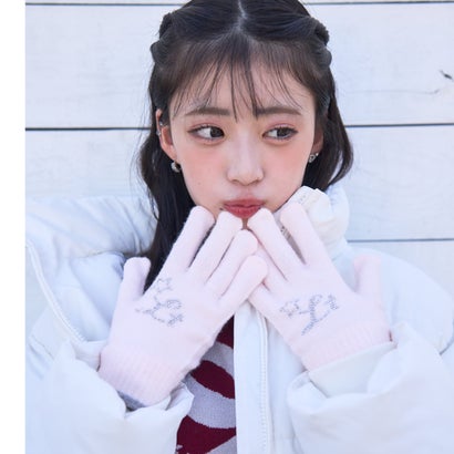 【LTXC】キラキラロゴ手袋 （オフ ホワイト）｜詳細画像