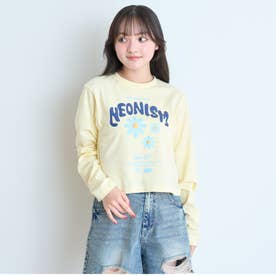 【7days】フラワーロゴ長袖Tシャツ （黄）
