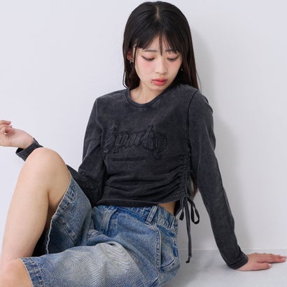 【LTXC/綿100％】¥nピグメントドロスト長袖T▼ （オフ ホワイト）｜詳細画像