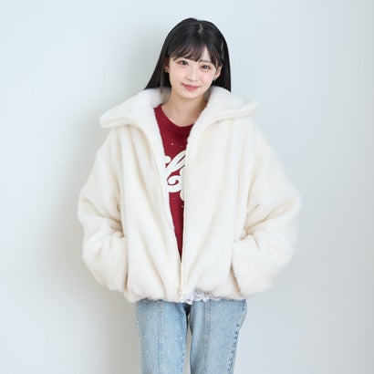 ダブルジップファーブルゾン （オフ ホワイト）｜詳細画像