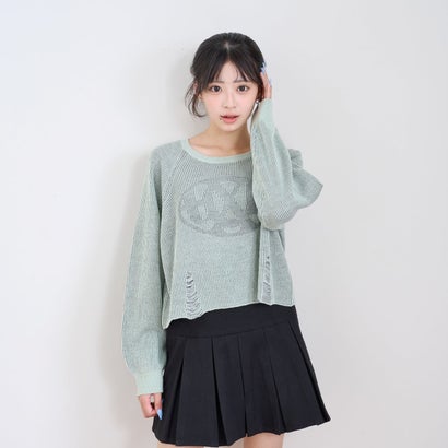 【LTXC】ダメージニット （チャコール）｜詳細画像