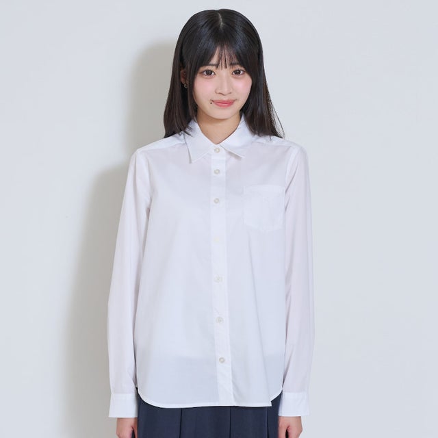 【予約商品】【卒服・セレモニー・フレッシャーズ】【イージーケア】ベーシックシャツ （オフ ホワイト）