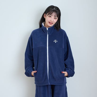 【洗える/静電気軽減/セット可】\nあったかフリースジップブルゾン （紺）｜詳細画像