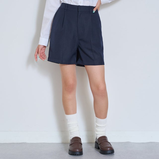 【卒服・セレモニー・フレッシャーズ】センターラインショートパンツ （紺）