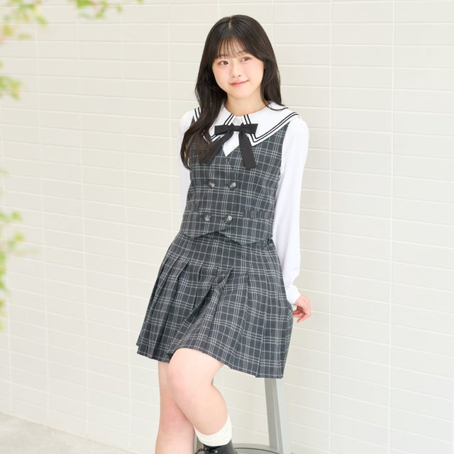 【卒服・セレモニー・フレッシャーズ】ベストスカートセットアップ （マルチ）