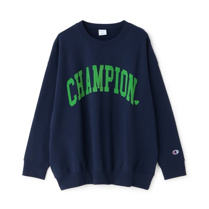 【LTXC/Champion/綿100%】\nフロッキーロゴネックプルオーバー （トップ グレー）｜詳細画像