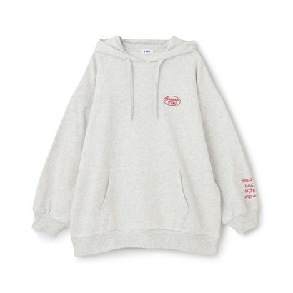 【LTXC/綿100%】バックロゴチュニックパーカ （茶）｜詳細画像