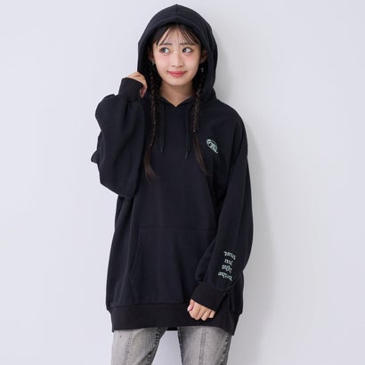 【LTXC/綿100%】バックロゴチュニックパーカ （紺）｜詳細画像