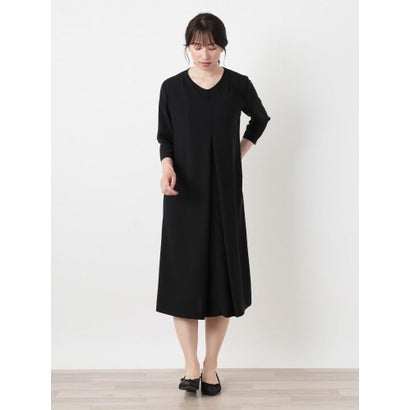レイヤードネックAラインワンピース【Leilian WHITE LABEL】 （ロイヤルブルー）｜詳細画像