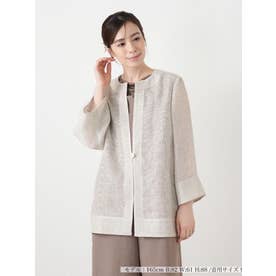 メッシュノーカラージャケット （アイボリー）