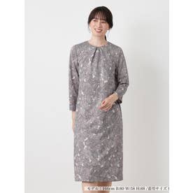 ペイズリー柄七分袖ワンピース【WHITE LABEL】 （ピンク）