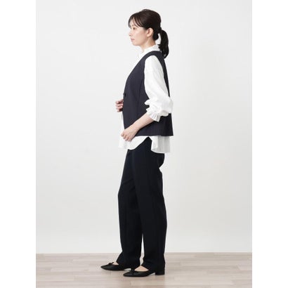 レリアン Leilian Vネックベスト【Leilian WHITE LABEL】 （ネイビー）｜詳細画像