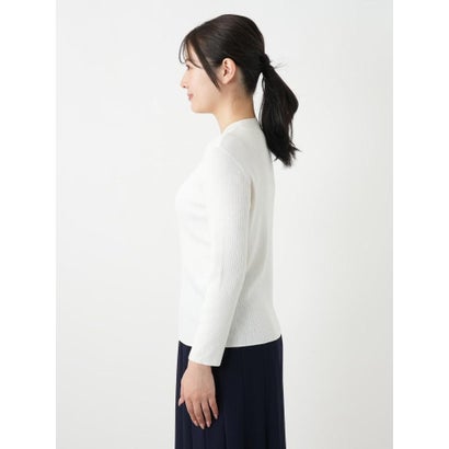 レリアン Leilian ラメビジューネックリブニット （ピンク）｜詳細画像