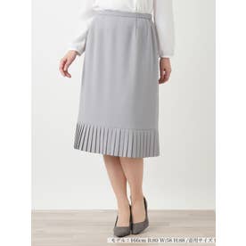 洗えるプリーツヘム切替スカート （グレー系）