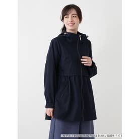 フーデッドフレアコート （ネイビー）