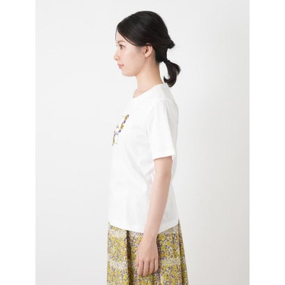プリントクルーネックTシャツ （アイボリー）｜詳細画像