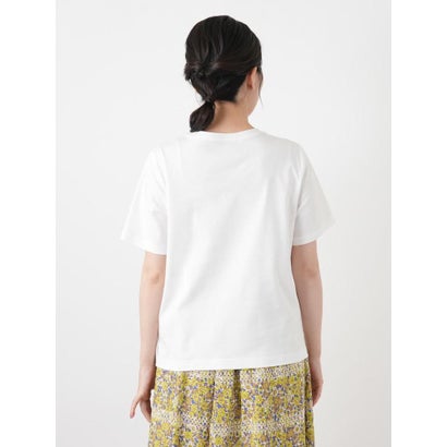 プリントクルーネックTシャツ （アイボリー）｜詳細画像