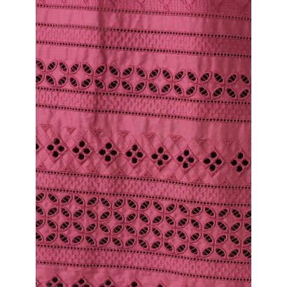 刺繍ピンタックブラウス （ネイビー）｜詳細画像
