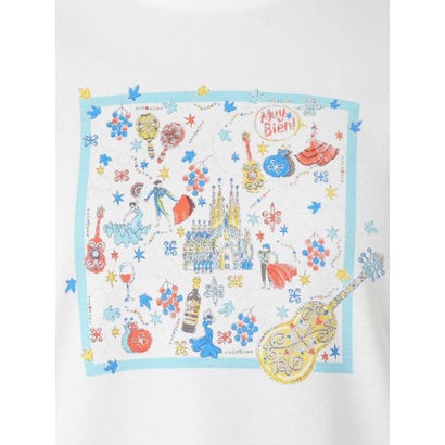 レリアン Leilian プリントクルーネックTシャツ （レッド系）｜詳細画像