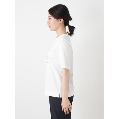 レリアン Leilian プリントクルーネックTシャツ （レッド系）｜詳細画像