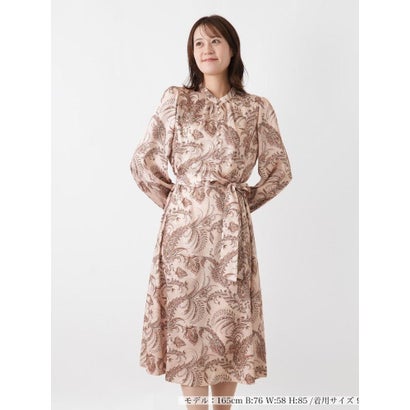 ペイズリー柄スタンドカラーワンピース【ROCHAS Premiere】【ERICA】 （ピンク）｜詳細画像