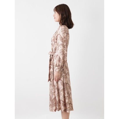 ペイズリー柄スタンドカラーワンピース【ROCHAS Premiere】【ERICA】 （ピンク）｜詳細画像