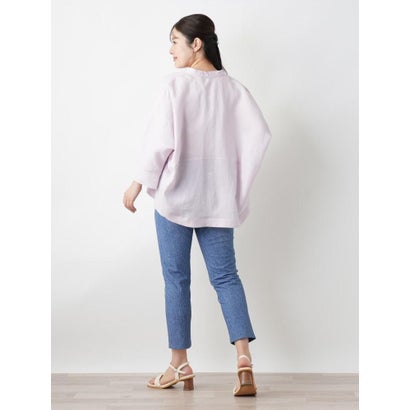 デニム風プリントパンツ （コバルトブルー）｜詳細画像