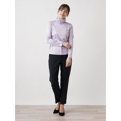 レリアン Leilian ハイネックカットソー （ライトベージュ）｜詳細画像