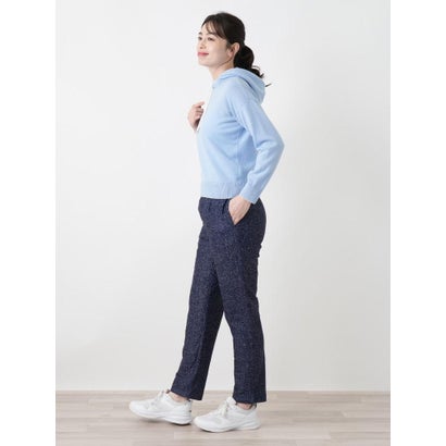 【あったか素材】プリントストレッチパンツ （ネイビー）｜詳細画像
