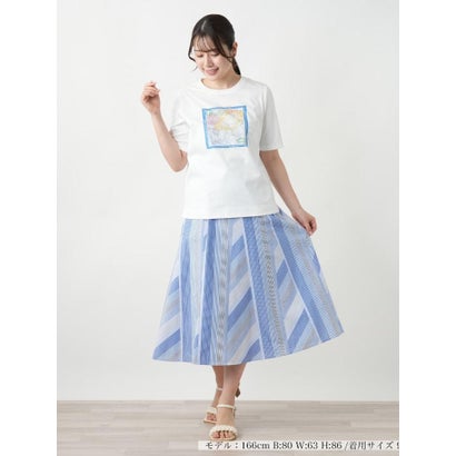 レリアン Leilian 刺繍プリントTシャツ （アイボリー）｜詳細画像